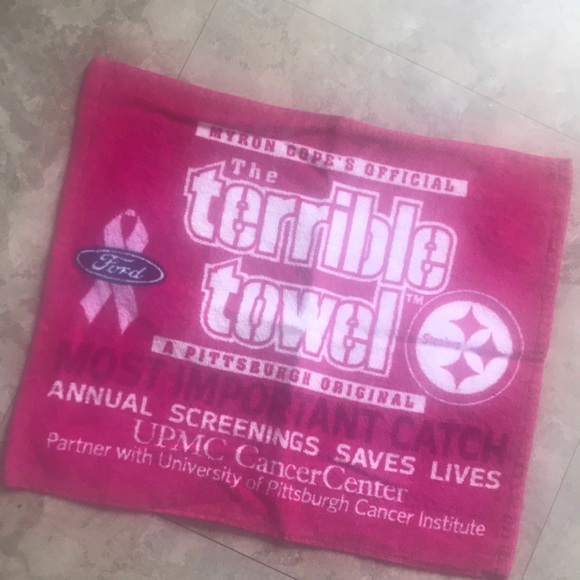 Accessories - ✨Pgh Steelers Terrible Towel (Breast Cancer)✨